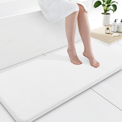 Smiry Memory Foam Bath Mat 47x17, Extra Soft and Absorbent Bathroom Rugs