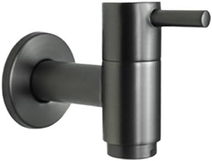 Faucet, Black Gold Wall Mounted Garden Faucet Chrome Plated Tap for Mop Pool and Water Basin(Mop Pool Tap Grey)