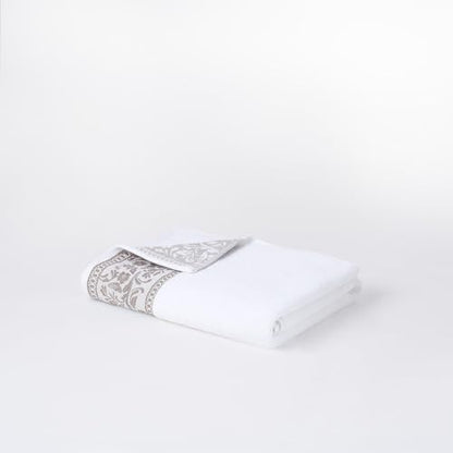 Modern Threads Allie 6-Piece 100% Cotton Towel Set – Jacquard Floral Border – Includes 2 Bath Towels, 2 Hand Towels, 2 Washcloths – Absorbent, Quick Dry, Soft & Durable – Taupe