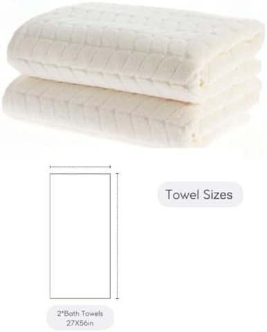 BAGNO MILANO Turkish Cotton Bath Towels, Hand Towels - Soft Plush Jacquard Collection - Highly Absorbent Towel Set (Petrol Blue, 2 pcs Bath Towel Set)