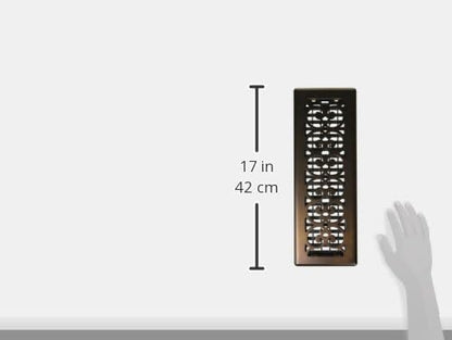 Decor Grates SPH414-RB Floor Register, 4x14, Rubbed Bronze Finish