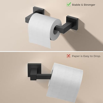 FORIOUS Toilet Paper Holder and Towel Ring Set, Bathroom Accessories Set