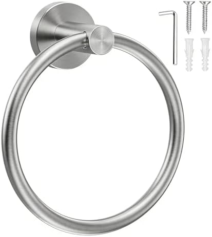 SetSail Towel Holder for Bathroom Wall Brushed Nickel Towel Ring