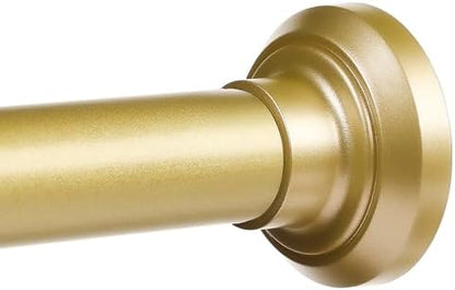 ENJOYBASICS 1" Gold Shower Curtain Rod, 30-52" Adjustable, Secure Tension