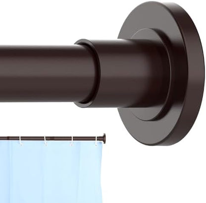 CorkLatta Bronze Shower Curtain Rod 31 to 92 Inch,1 Inch Diameter Adjustable Spring Tension Stainless Steel Telescoping Rod,Easy Install,No Rust