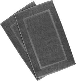 HILLFAIR 900 GSM 100% Cotton Floor Towels - 2 Piece Towels Set - Platinum Grey