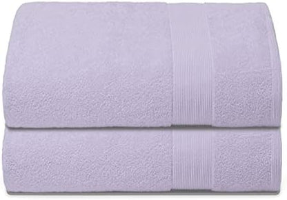 Belizzi Home Premium Cotton Oversized 2 Pack Bath Sheet 35x70-100% Pure Cotton - Ideal for Everyday use - Ultra Soft & Highly Absorbent - Machine Washable - Purple