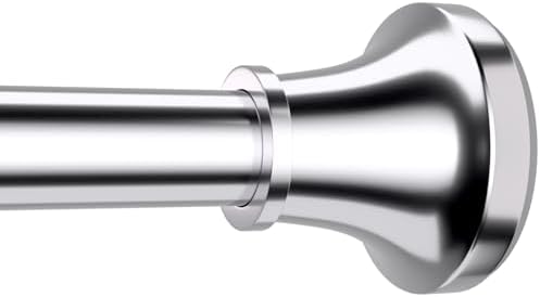 Adjustable Shower Curtain Rod 31-104 Inch, Never Rust Stainless Steel Silver Tension Rod, 1" Heavy Duty No-Drill for Bathroom, Kitchen & Closet