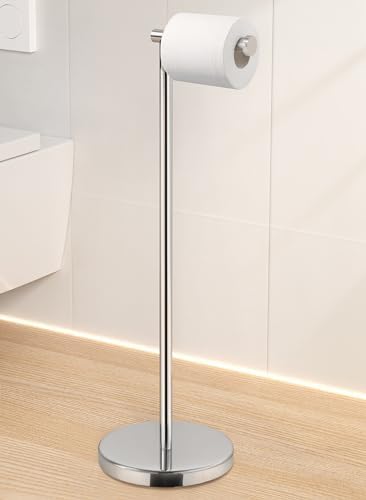 KES Toilet Paper Holder Stand, 26" H, Polished, T304 Stainless Steel