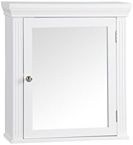 Teamson Home Stratford Wooden Bathroom Furniture, Mirrored Wall Medicine Cabinet, White