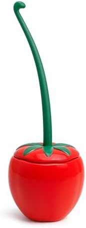 Deep & Sturdy Toilet Bowl Brush with Holder - Tomato Bowl Brush - Durable Scrubbing - Toilet Cleaners - Household Essentials - Bathroom Cleaner - Cleaning Supplies - Household Supplies
