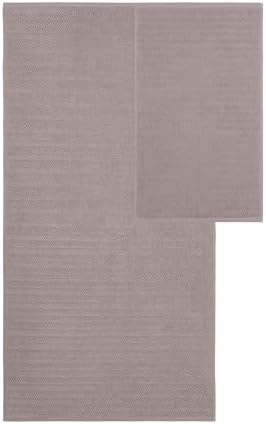 Modern Threads Otis 6-Piece 100% Cotton Towel Set – Zero Twist Jacquard Chevron – Includes 2 Bath Towels, 2 Hand Towels, 2 Washcloths – Absorbent, Quick Dry, Soft & Durable – Taupe