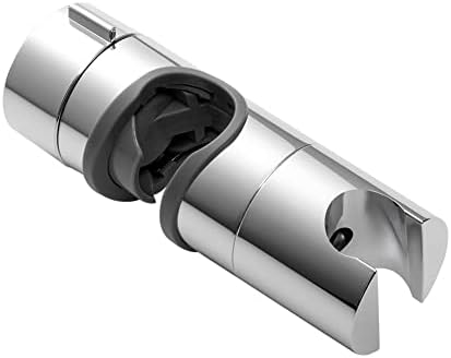 OFFO Shower Head Holder for Slide Bar Adjustable 0.71-1.00 in(18-25 mm) O.D, Adjustable Holder for Slide Bar Slider Clamp Bathroom Replacement, 360 Degree Rotation Sprayer Holder, Chrome Plated
