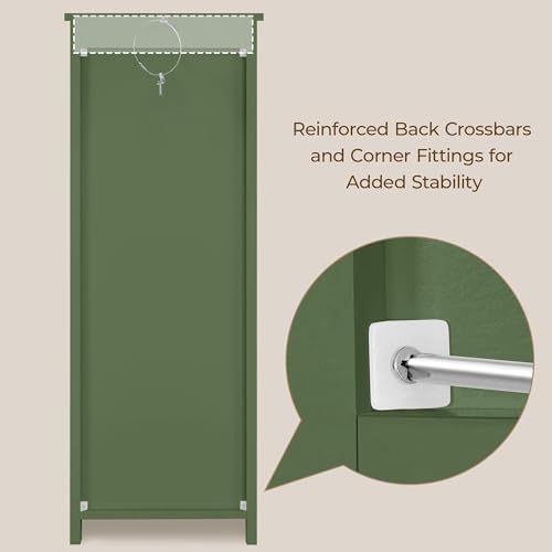 Yaheetech Bathroom Storage Cabinet, 12" W Slim 4-Drawer Design, Green