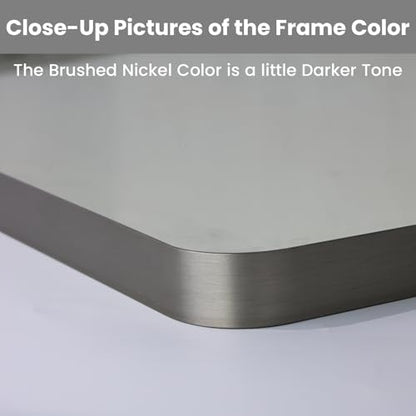 LOAAO 24X36 Inch Brushed Nickel Bathroom Mirror (Pack of 2)