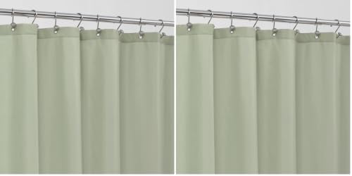 ALYVIA SPRING Sage Green Fabric Shower Curtain Liner Waterproof - Soft & Light-Weight Cloth Shower Liner with 3 Magnets, Hotel Quality & Machine Washable - Standard Size 72x72, Desert Sage (Pack of 2)