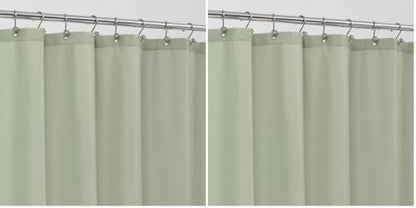 ALYVIA SPRING Sage Green Fabric Shower Curtain Liner Waterproof - Soft & Light-Weight Cloth Shower Liner with 3 Magnets, Hotel Quality & Machine Washable - Standard Size 72x72, Desert Sage (Pack of 2)
