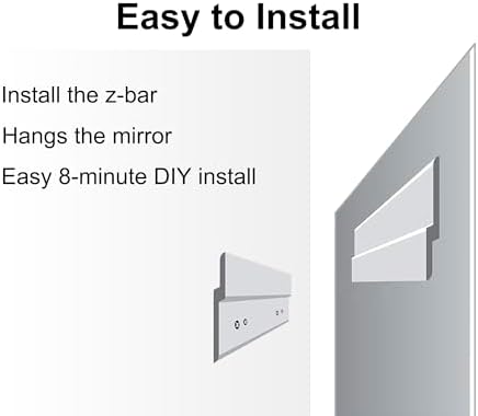 Frameless Wall Mirror 48” x 36“ Bathroom Mirror for Over Sink Beveled Edge