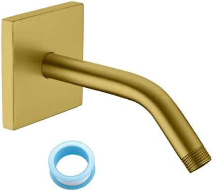 Stainless Steel Shower Arm Wall Mounted Shower Head Extension Pipe Bathroom Accessories 6 Inch Champagne Bronze,SW-91018-6CB-SQ.