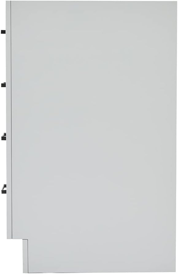 ARIEL Hepburn 54-inch Bathroom Vanity Base Cabinet,Solid Wood, 2 Soft Closing Doors, 9 Dovetail Drawers, Grey