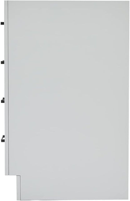 ARIEL Hepburn 54-inch Bathroom Vanity Base Cabinet,Solid Wood, 2 Soft Closing Doors, 9 Dovetail Drawers, Grey