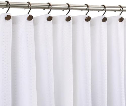 CHICTIE Bronze Shower Curtain Hooks, Oil Rubbed Rustproof Shower Curtain Rings for Bathroom, Metal Decorative Shower Hooks for Shower Curtain Rod, Set of 12 Shower Hangers Round Heavy Duty Design