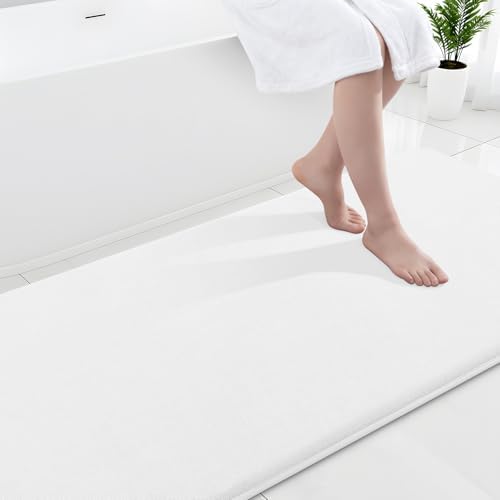 Smiry Memory Foam Bath Mat 47x24, Extra Soft and Absorbent Bathroom Rugs