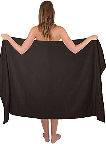 Belizzi Home Premium Cotton Oversized 2 Pack Bath Sheet 35x70-100% Pure Cotton - Ideal for Everyday use - Ultra Soft & Highly Absorbent - Machine Washable - Chocolate Brown