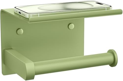 Toilet Paper Holder with Shelf Wall Mounted Toilet Paper Roll Dispenser