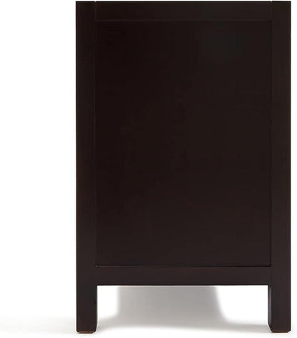 ARIEL Cambridge 60-inch Bathroom Vanity Base Cabinet,Solid Wood, 2 Soft Closing Doors, 9 Dovetail Drawers, Espresso