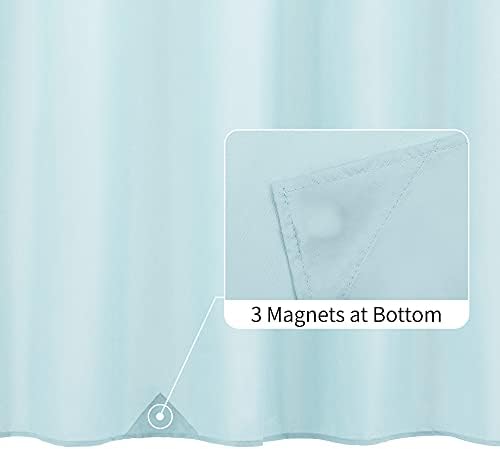 ALYVIA SPRING Waterproof Fabric Shower Curtain Liner, Washable Cloth Shower Curtain for Bathroom - Standard Size 72x72, Blue (Pack of 2)