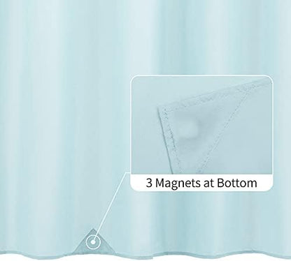 ALYVIA SPRING Waterproof Fabric Shower Curtain Liner, Washable Cloth Shower Curtain for Bathroom - Standard Size 72x72, Blue (Pack of 2)