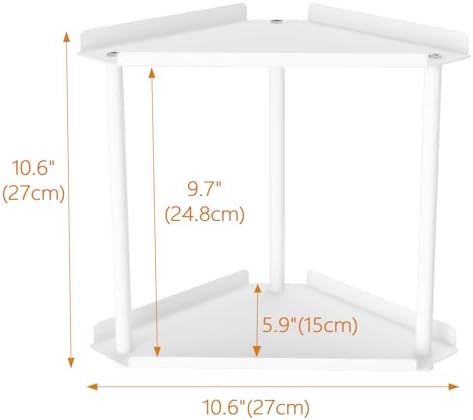 Jesginboo 2 Tier Bathroom Counter Organizer, Vanity Organizer Corner Shelf