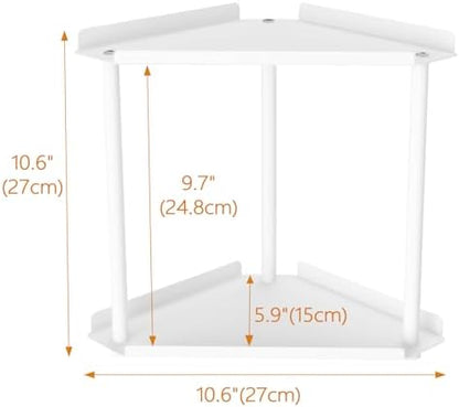 Jesginboo 2 Tier Bathroom Counter Organizer, Vanity Organizer Corner Shelf