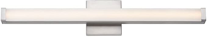 Maxim Lighting Spec Bath Vanity Light | Satin Nickel Aluminum Finish | Contemporary Indoor Light Fixture | Ideal for Bathrooms & Powder Rooms | Dimmable | Home Decor Light Fixture | 52002SN