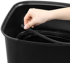 VINGLI Portable Detachable Camping Toilet | Splash-Proof Commode with Odor-Seal Lid | Compact Sanitation Solution for RV, Emergency, Outdoor Use, Black