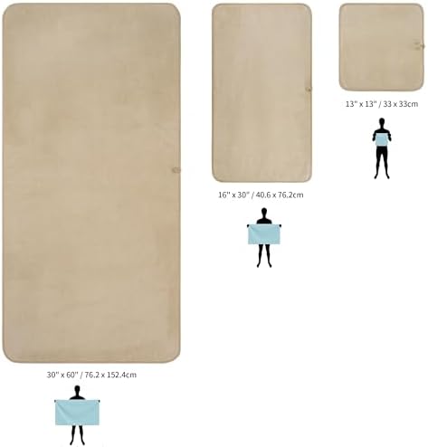MICROFI New Microfiber Bath Towel Set, 3 Piece, Oversize, Quick Dry, Lint Free, Includes Body, Hand and Face Towels