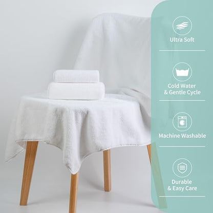 MICROFI New Microfiber Bath Towel Set, 3 Piece, Oversize, Quick Dry, Lint Free, Includes Body, Hand and Face Towels