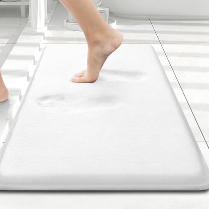 Smiry Memory Foam Bath Mat 24x16, Extra Soft and Absorbent Bathroom Rugs