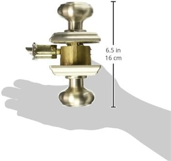 Schlage F10 GEO 619 ADD Georgian Door Knob with Addison Trim, Hall & Closet Passage Lock, Satin Nickel