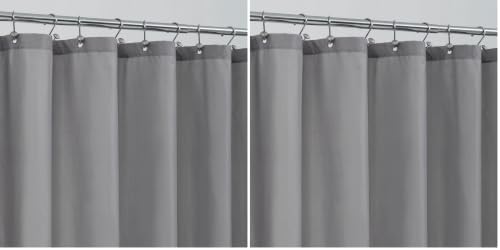 ALYVIA SPRING Waterproof Fabric Shower Curtain Liner - Soft & Light-Weight Cloth Shower Liner with Magnets, Hotel Quality & Machine Washable - Standard Size 72x72, Gray (Pack of 2)