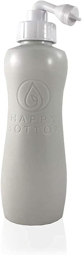 Happy Bottom Portable Bidet | Leak Free Handheld Travel Bidet and Peri Bottle with Angled Nozzle Sprayer | 400 ml Capacity | with Travel Bag