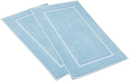 HILLFAIR 900 GSM 100% Cotton Floor Towels - 2 Piece Towels Set - Ocean Blue