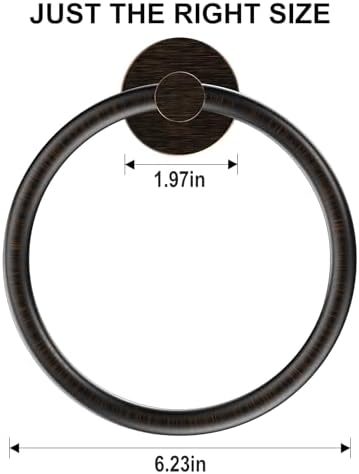 SetSail Towel Holder for Bathroom Wall Oil Rubbed Bronze Towel Ring