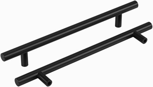 homdiy 1Pack 6-1/4in Cabinet Handles Black Kitchen Cabinet Pulls Drawer Pulls for Dresser Drawers