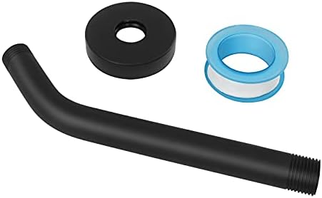 NearMoon Shower Arm with Flange, Made of 304 Stainless Steel Shower Extension Extender Pipe, Wall-Mounted for Fixed Bathroom Showerhead, Never Rust (10 Inch, Matte Black)