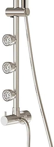 Lanikai Rain Shower Head with Handheld Spray Combo - 1028-BN-1.8GPM, Brushed Nickel - 8" Rain Showerhead with Handheld Sprayer, 3 Spray Jets, 5-Function Rainfall Shower Head with Hose, 1.8 GPM