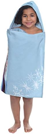 Jay Franco Disney Frozen Kids Hooded Towel Elsa Anna Olaf, 22" x 51"