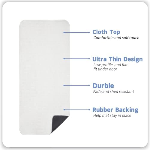 Bosap Bath Mat,Ultra Thin Bathroom Runner Rugs,Large Bath Mats for Bathroom,Quick Dry,Non-Slip,Machine Washable,Low Pile,Bath Rug,Shower Outside,Sink,Home Decor Accessories.Cream,3'x4'(36x48inch)