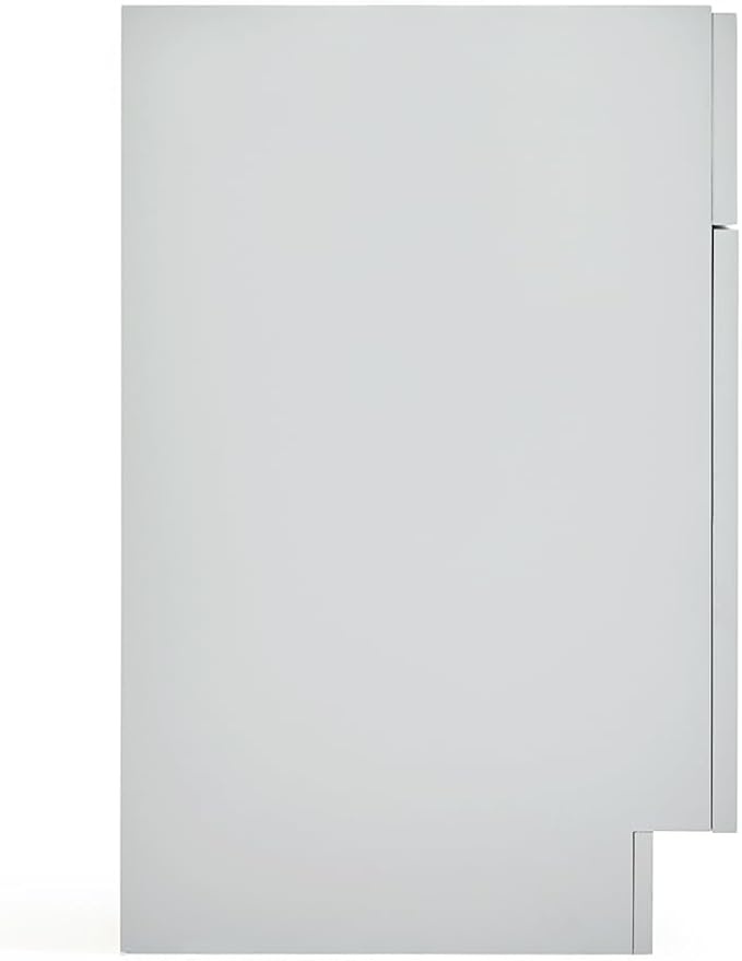ARIEL Hamlet 60-inch Bathroom Vanity Base Cabinet,Solid Wood, 4 Soft Closing Doors, 3 Dovetail Drawers, Brushed Nickel, Grey